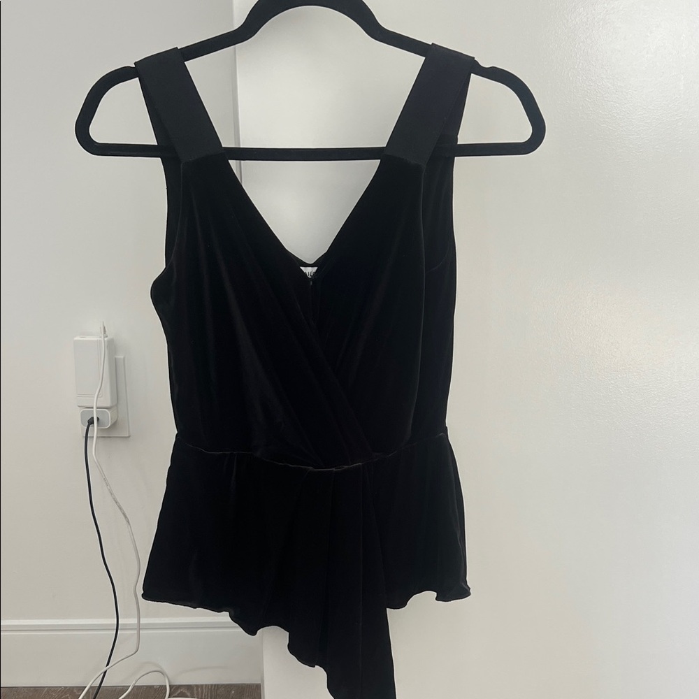 Elegant Black Velvet Top